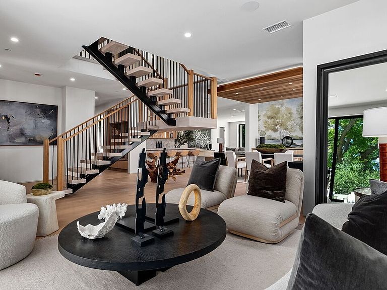 Open-concept living interior — completed home